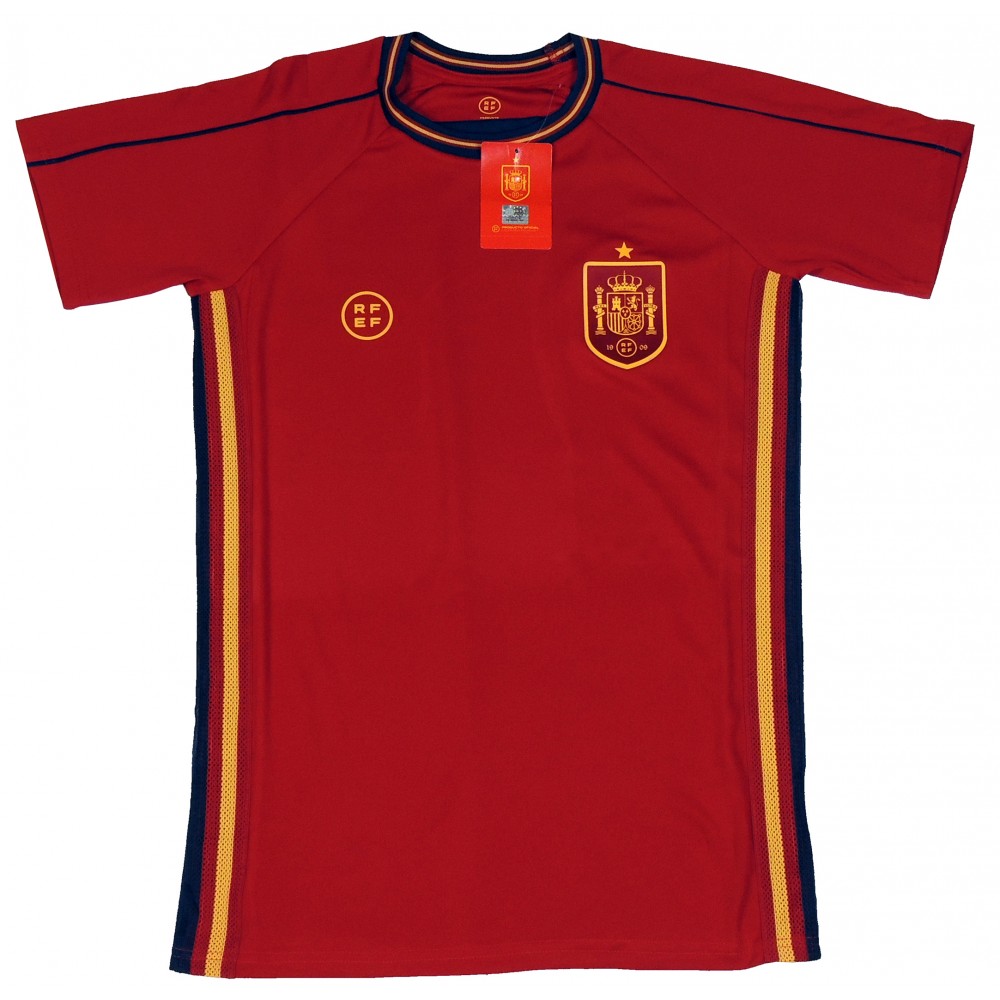 Camiseta Adulto España Sin Dorsal. Réplica Oficial de la Primera Equipación  de la Selección Española del mundial Catar 2022