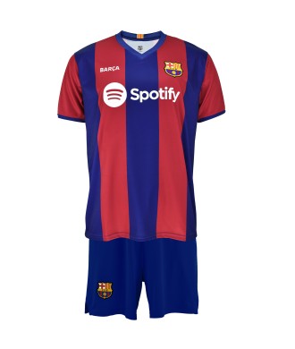 Conjunto Personalizable Primera Equipación Infantil del FC Barcelona Producto Oficial Licenciado Temporada 2023/24