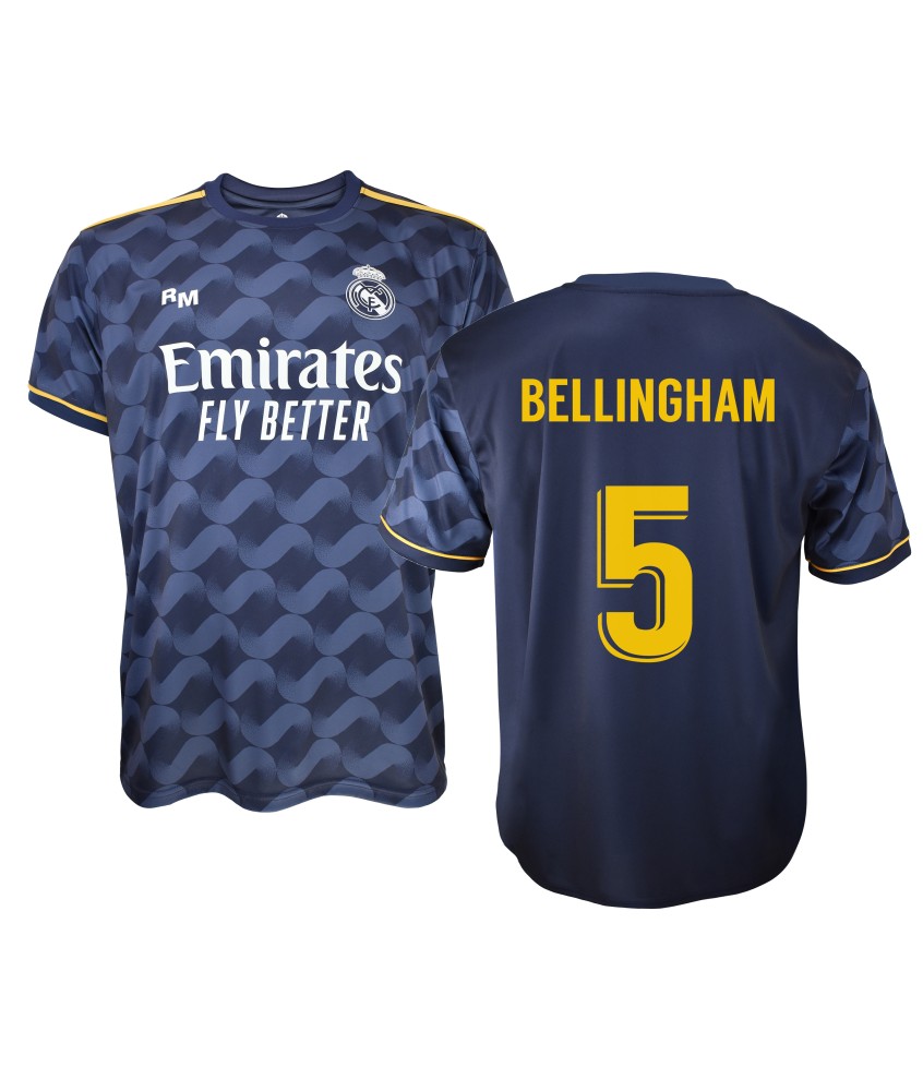 Real Madrid Camiseta Primera Equipación Temporada 2023-2024 - Bellingham 5  - Replica Oficial con Licencia Oficial - Adulto (S) : : Moda