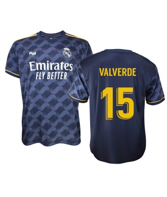 Camiseta Personalizable Segunda Equipación Adulto del Real Madrid Producto Oficial Licenciado Temporada 2023/24