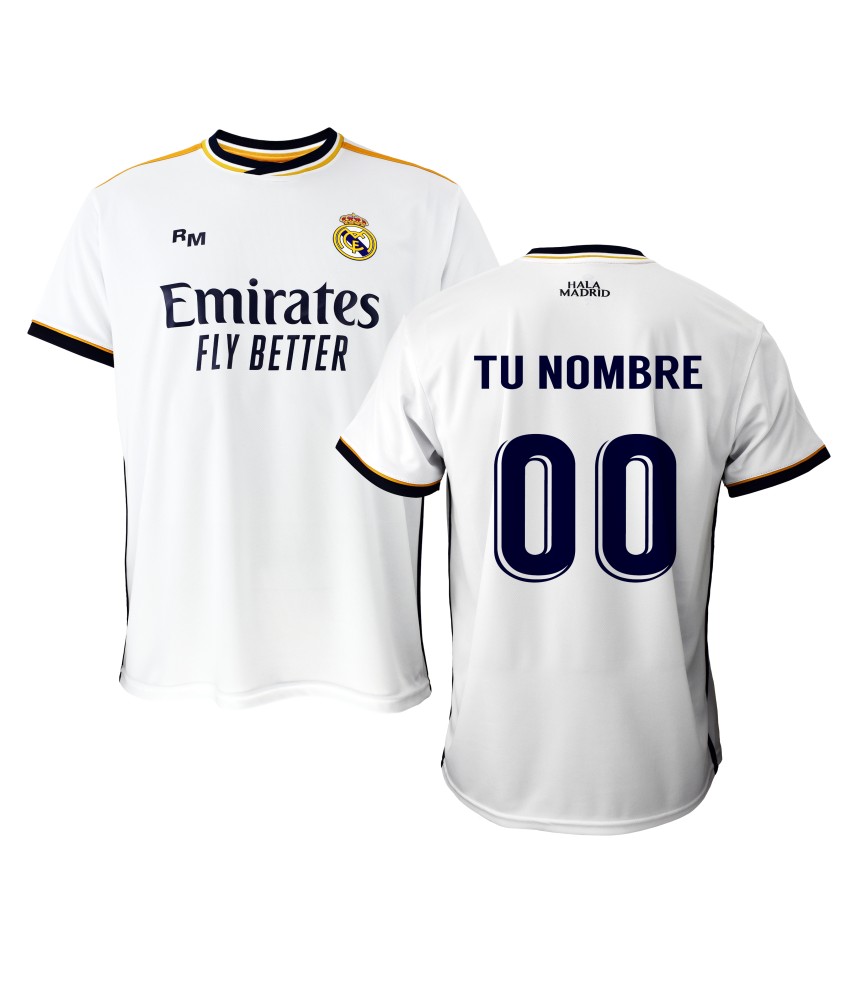 Camiseta 1ª Equipación del Real Madrid Personalizable. Producto  Licenciado 23/24