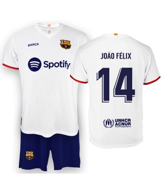 Conjunto Personalizable Segunda Equipación Infantil del FC Barcelona Producto Oficial Licenciado Temporada 2023/24