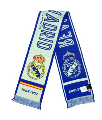 Real Madrid Bufanda Oficial Color Blanco El Mejor Club Del Mundo