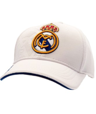 Gorra Fútbol Real Madrid Escudo Bordado Color Blanco RMCF