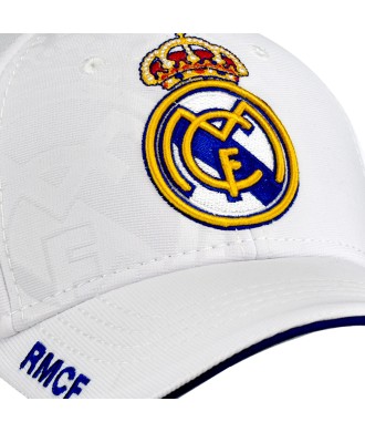 Fútbol Real Madrid Gorra Escudo Bordado Color Blanco