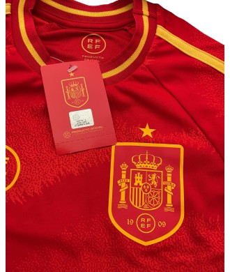 Camiseta de Fútbol Infantil España Sin Dorsal Réplica Oficial Eurocopa 2024