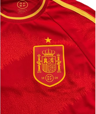 Camiseta de Fútbol Infantil España Sin Dorsal Réplica Oficial Eurocopa 2024