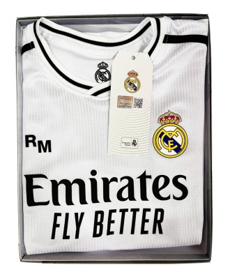 Conjunto  Personalizable Primera Equipación Para Niño del Real Madrid  Producto Oficial Licenciado Temporada 2024/25