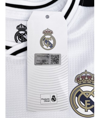 Conjunto  Personalizable Primera Equipación Para Niño del Real Madrid  Producto Oficial Licenciado Temporada 2024/25