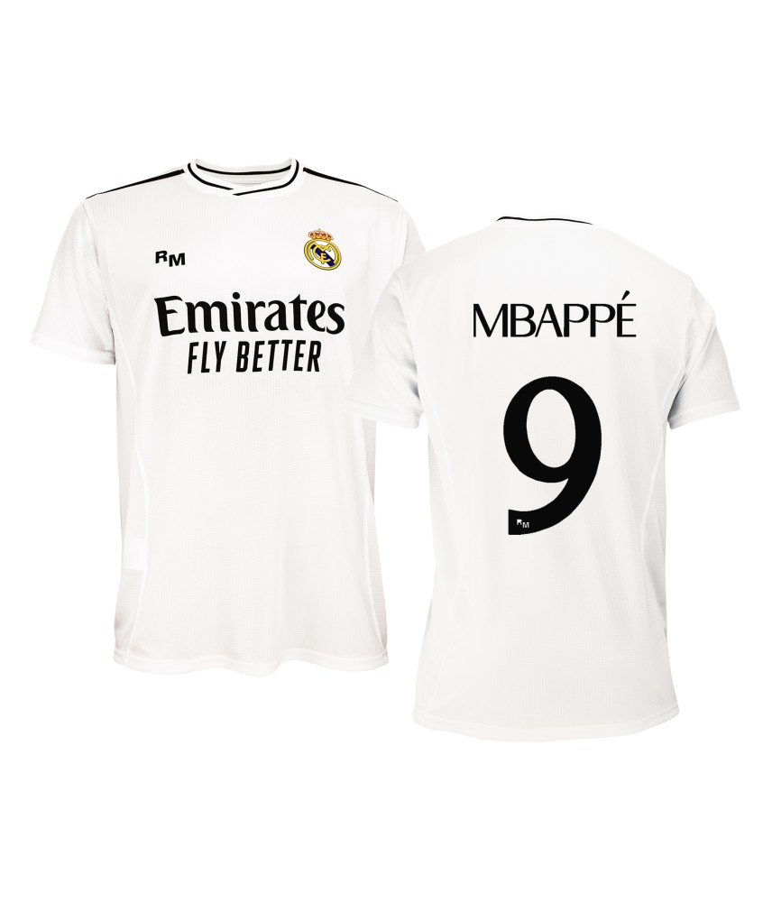 Camiseta  Infantil Mbappé 1ª Equipación Real Madrid 24/25