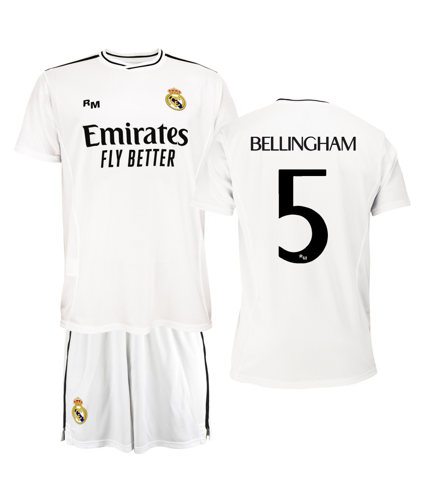 Conjunto  Bellingham Primera Equipación Para Niño del Real Madrid  Producto Oficial Licenciado Temporada 2024/25