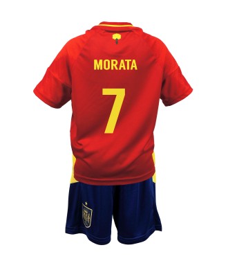 Conjunto de Fútbol Infantil  España Morata. Réplica Oficial Eurocopa 2024