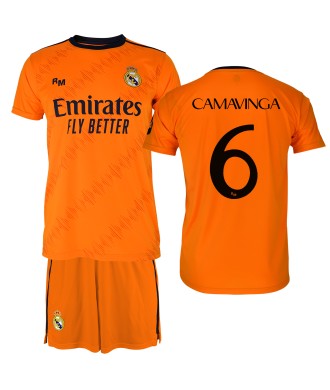 Conjunto Personalizable Segunda Equipación Para Niño del Real Madrid  Producto Oficial Licenciado Temporada 2024/25