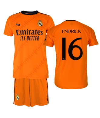 Conjunto Personalizable Segunda Equipación Para Niño del Real Madrid  Producto Oficial Licenciado Temporada 2024/25