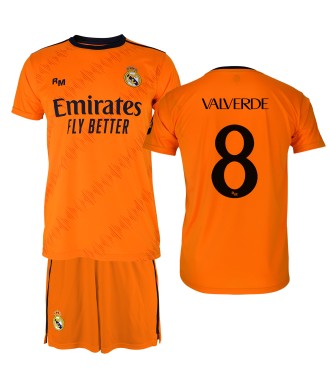 Conjunto Personalizable Segunda Equipación Para Niño del Real Madrid  Producto Oficial Licenciado Temporada 2024/25