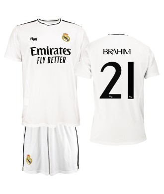 Conjunto  Personalizable Primera Equipación Para Niño del Real Madrid  Producto Oficial Licenciado Temporada 2024/25