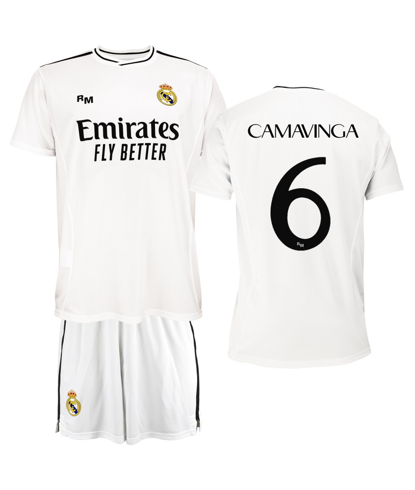 Conjunto Niño Camavinga 1ºEquipación Real Madrid Temporada 24/25