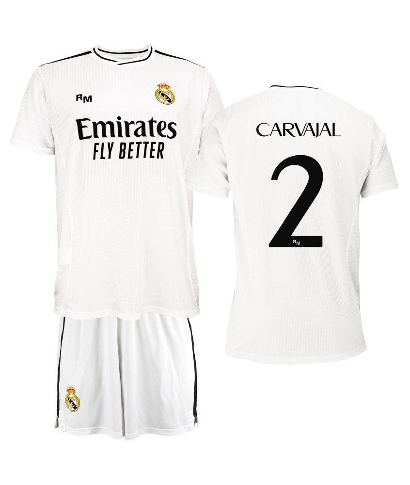 Conjunto Niño Carvajal 1ºEquipación Real Madrid Temporada 24/25