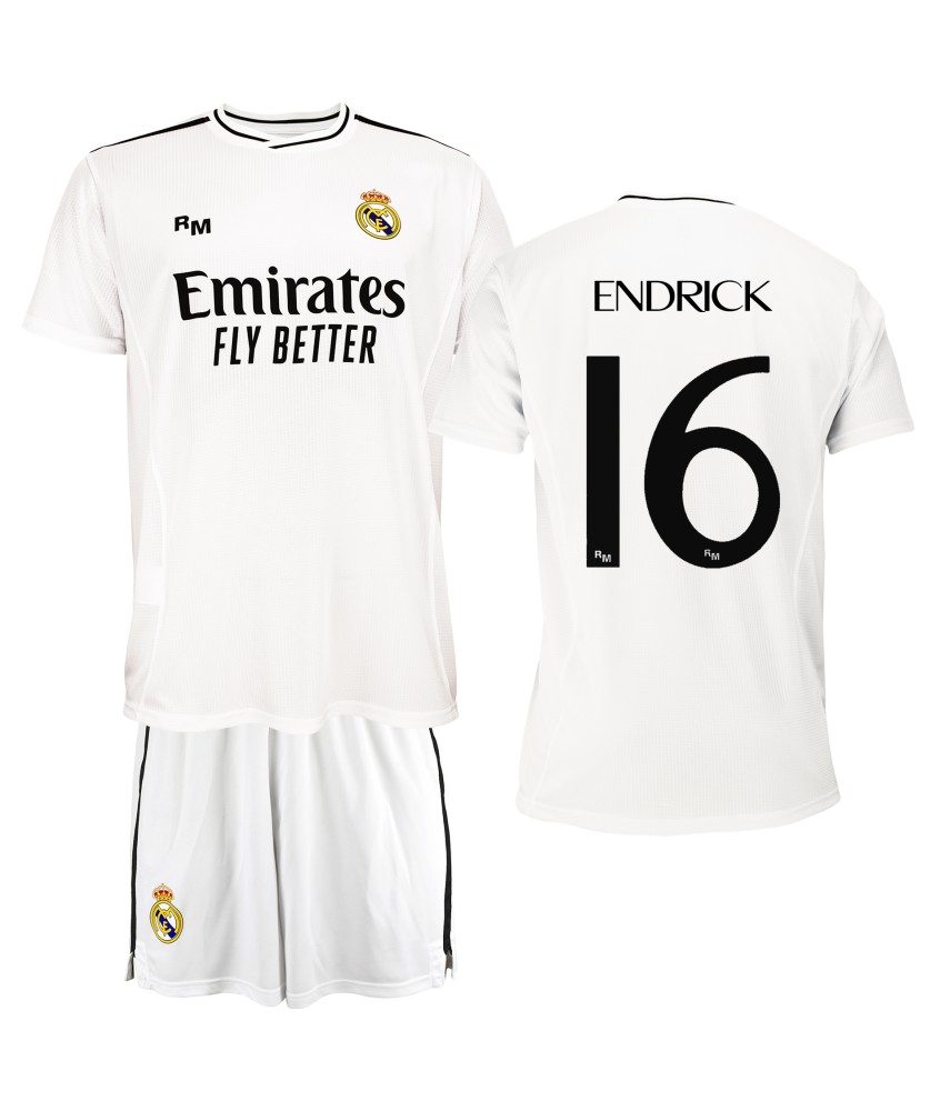 Conjunto Niño Endrick 1ºEquipación Real Madrid Temporada 24/25