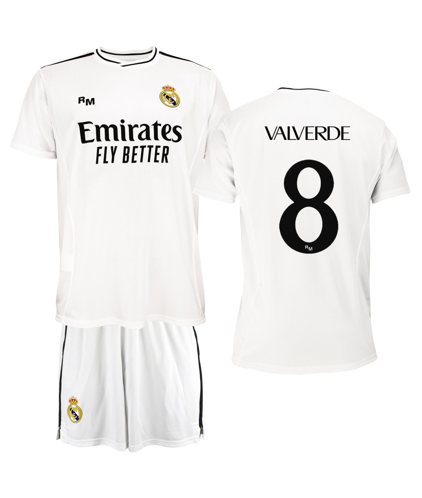 Conjunto Niño Valverde 1ºEquipación Real Madrid Temporada 24/25