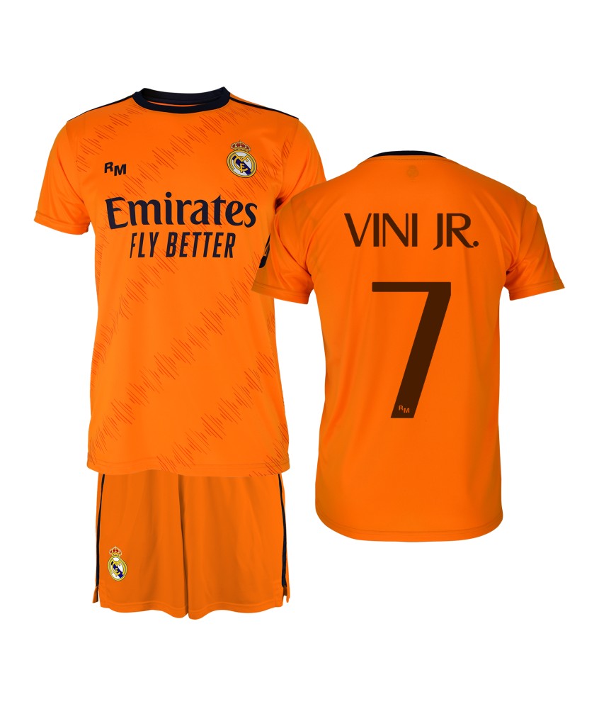 Conjunto Vini JR. Segunda Equipación Niño Real Madrid Producto Oficial Licenciado 24/25