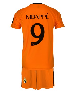 Conjunto Mbappe Segunda Equipación Niño Real Madrid Producto Oficial Licenciado 24/25