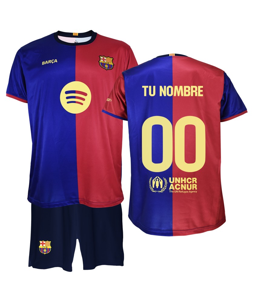 Conjunto Personalizable Primera Equipación FC Barcelona 24/25 Réplica Oficial