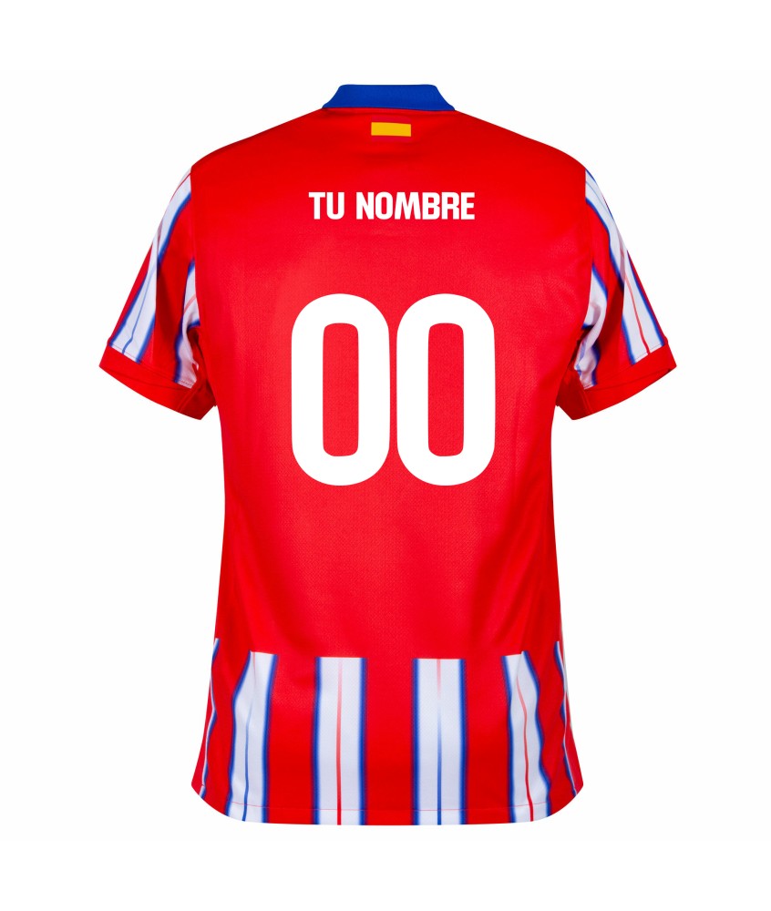 Conjunto Atlético de Madrid 1ª Equipación Personalizable Talla Niño, Producto Oficial Licenciado Temporada 2024/25.