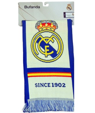 Real Madrid Bufanda Oficial Color Blanco El Mejor Club Del Mundo