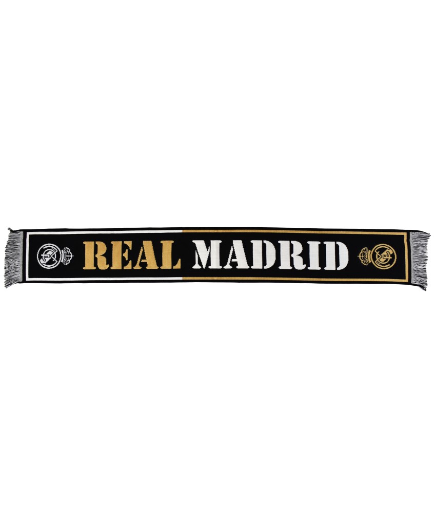 Bufanda Fútbol Real Madrid CF Telar Oficial Black Gold