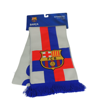 Bufanda FC Barcelona Blaugrana Blanca Escudo