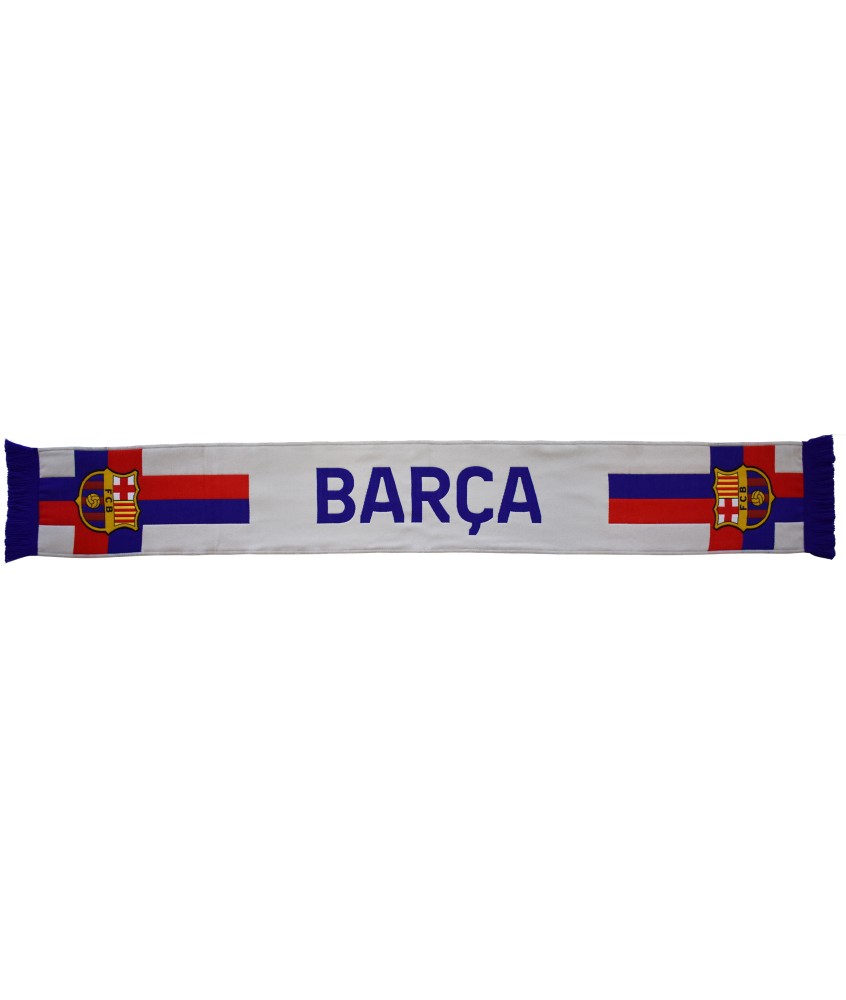 Bufanda FC Barcelona Blaugrana Blanca Escudo