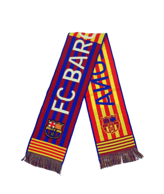 Bufanda Oficial FC Barcelona Bicolor Azulgrana y Bandera Señera.