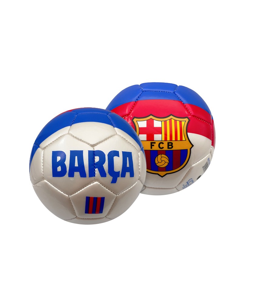 Balón de Fútbol FC Barcelona Blanco Barca con Escudo