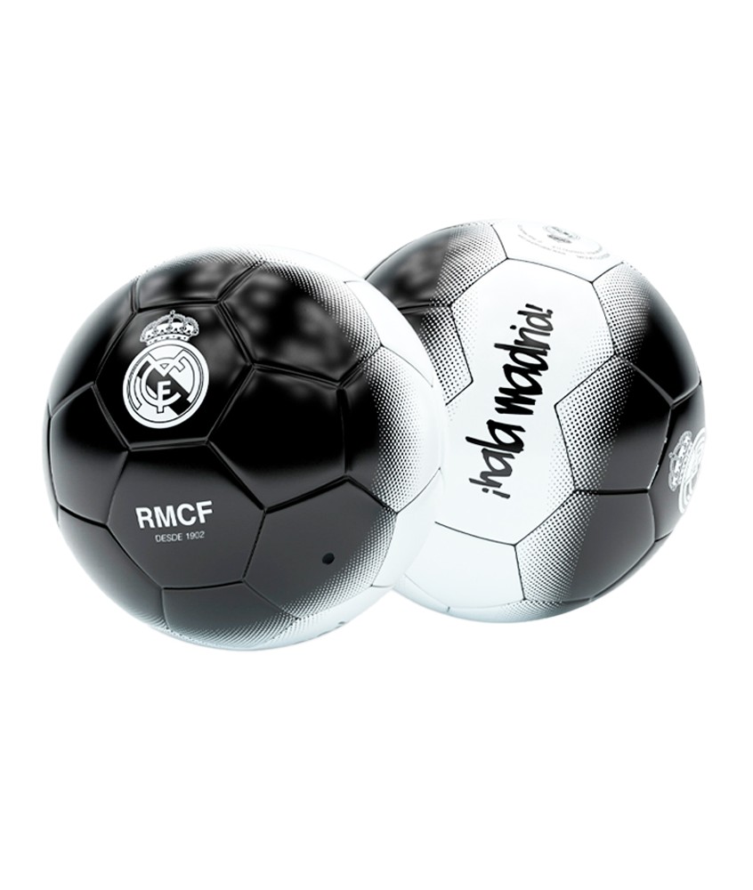 Balón de Fútbol Real Madrid RMCF Hala Madrid Negro y Blanco