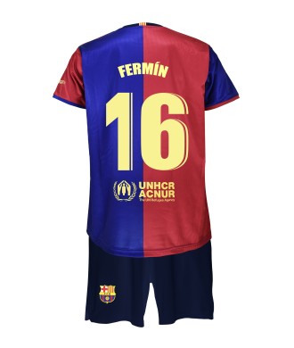 Conjunto Fermin Primera Equipación FC Barcelona 24/25 Réplica Oficial.