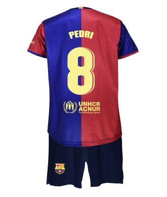 Conjunto Pedri Primera Equipación FC Barcelona 24/25 Réplica Oficial.