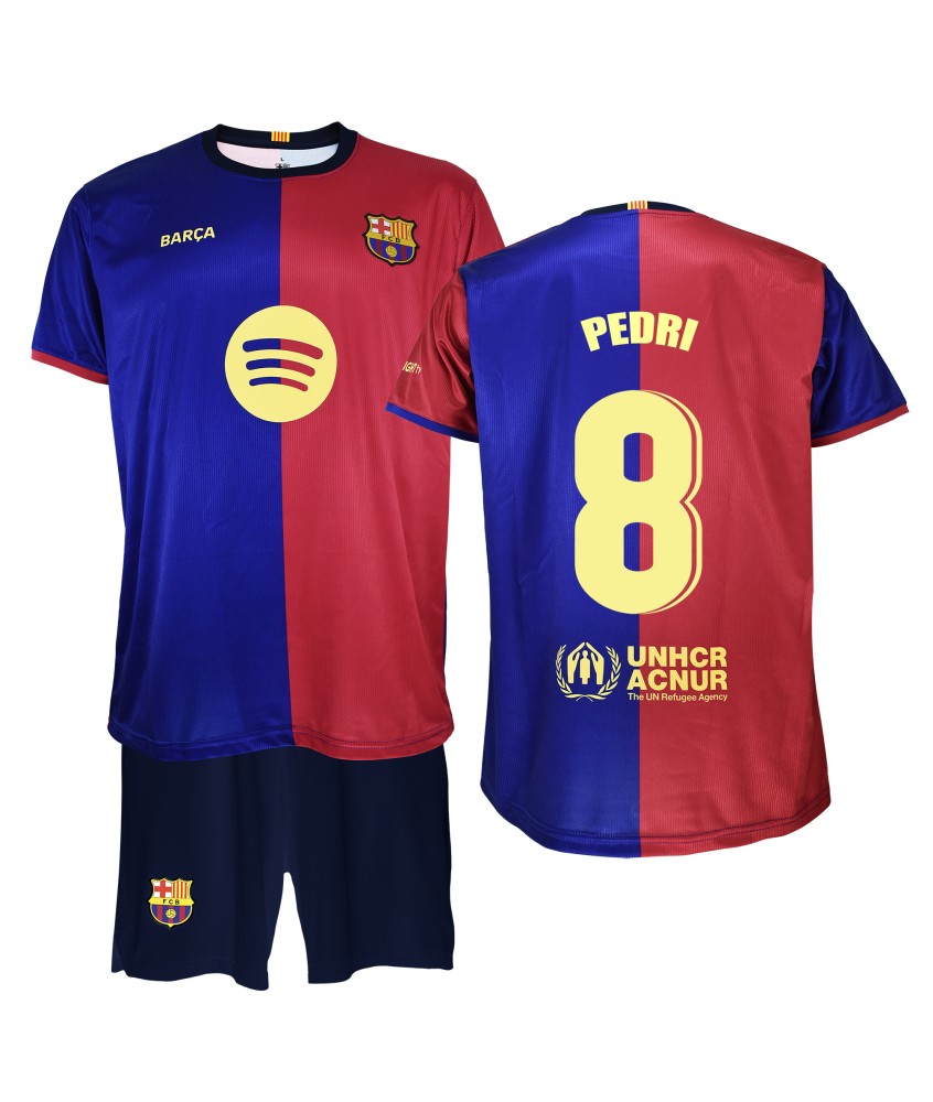 Conjunto Pedri Primera Equipación FC Barcelona 24/25 Réplica Oficial.