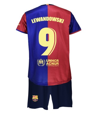 Conjunto Lewandowski Primera Equipación FC Barcelona 24/25 Réplica Oficial.