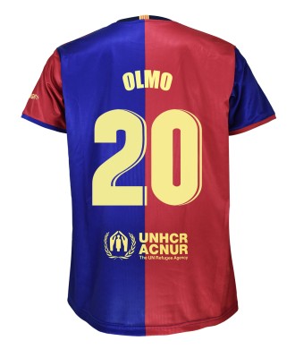 Camiseta Adulto Dani Olmo 1º Equipación FC Barcelona 24/25. Réplica Oficial.