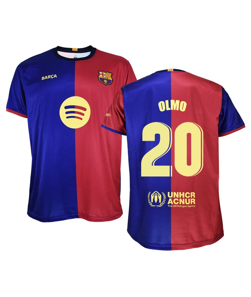 Camiseta Adulto Dani Olmo 1º Equipación FC Barcelona 24/25. Réplica Oficial.