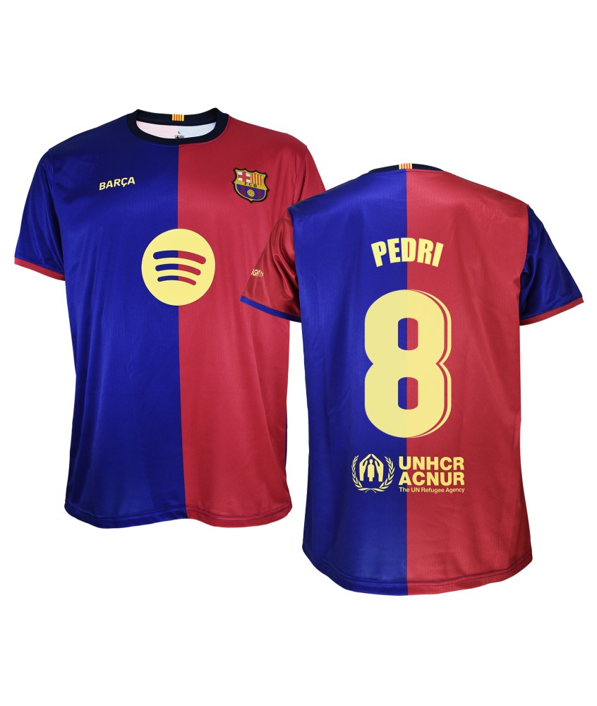 Camiseta Adulto Pedri 1º Equipación FC Barcelona 24/25. Réplica Oficial.