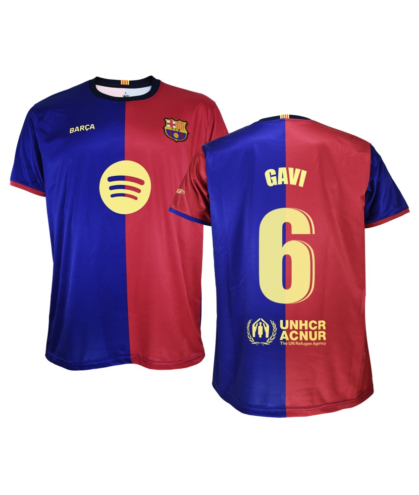 Camiseta Adulto Gavi 1º Equipación FC Barcelona 24/25. Réplica Oficial.