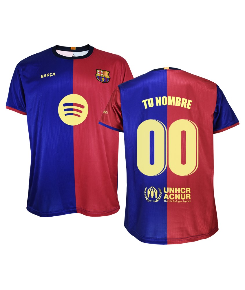 Camiseta Adulto Personalizable 1º Equipación FC Barcelona 24/25. Réplica Oficial.