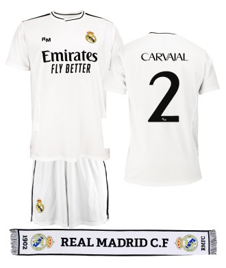 Pack Conjunto Niño y Bufanda Real Madrid 1ª Equipación 24/25