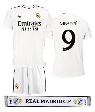 Pack Conjunto Niño y Bufanda Real Madrid 1ª Equipación 24/25