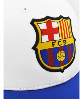 Gorra Fútbol FC Barcelona Oficial Blanca