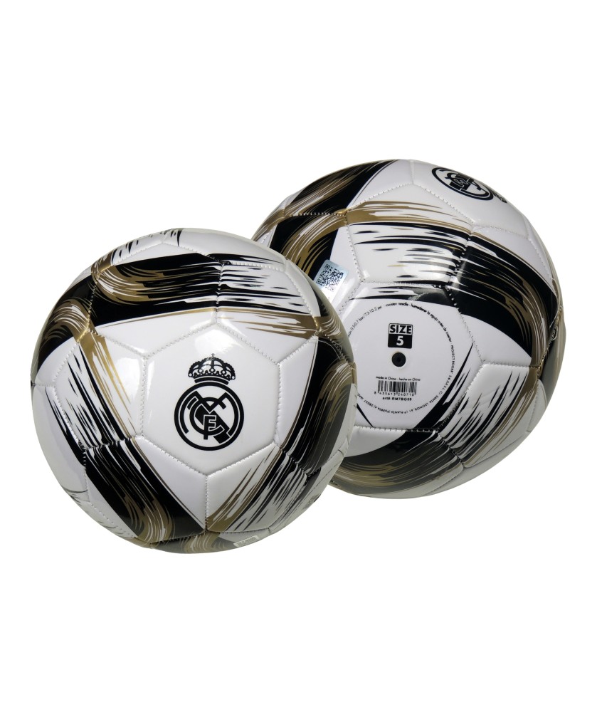 Balón Oficial de Fútbol Real Madrid con Escudo Black